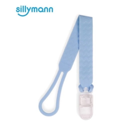 韓國sillymann 100%多功能鉑金矽膠夾/奶嘴夾/奶嘴鍊(藍、粉)