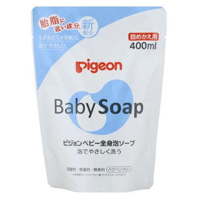 Pigeon貝親 - 嬰兒泡沫沐浴乳補充包400ml