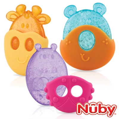 美國Nuby  冰膠固齒玩具 動物造型 (款式隨機出貨)