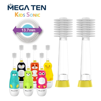 日本Mega Ten 幼童電動牙刷刷頭2入