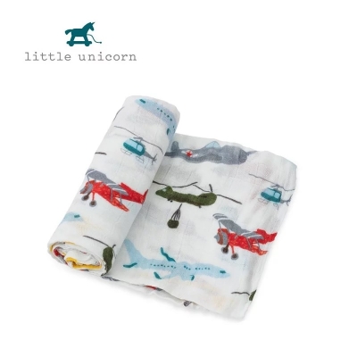 LittleUnicorn 竹纖維紗布巾單入組-飛機總動員