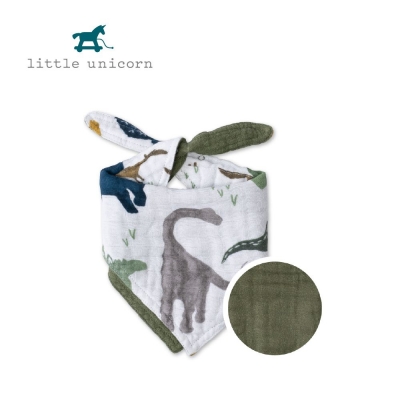 Little Unicorn純棉雙面三角圍兜-侏儸紀