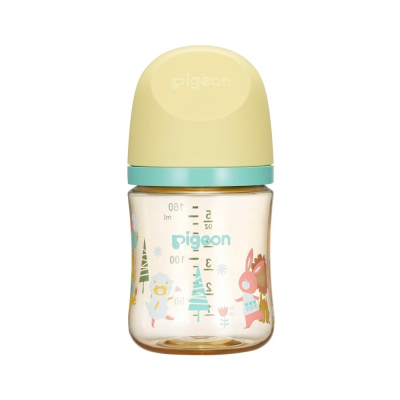 日本 貝親Pigeon - 第三代母乳實感PPSU奶瓶160ml【動物派對】