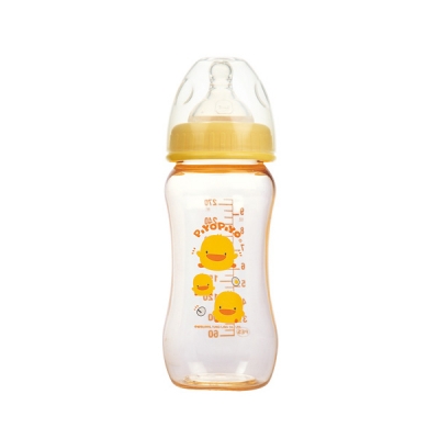 PiyoPiyo黃色小鴨  PES寬口葫蘆奶瓶270ml