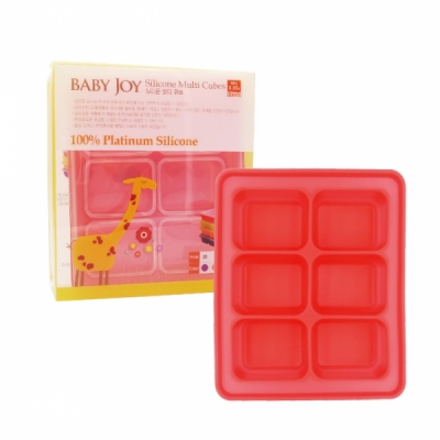 韓國BabyJoy鉑金矽膠副食品製冰盒【6格】