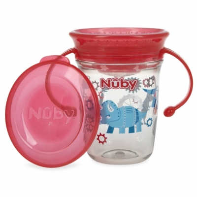 NUBY Tritan™EX501 魔術杯(多款可選)-贈 銀離子抗菌柔濕巾20抽