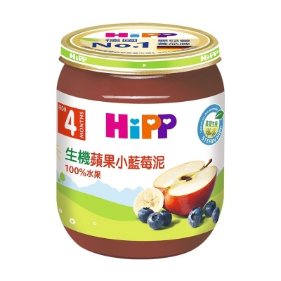 德國 HiPP喜寶生機蘋果小藍莓泥125g