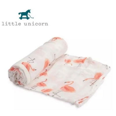 LittleUnicorn 竹纖維紗布巾單入組-熱帶紅鶴