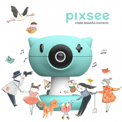 仁寶 pixsee - 智慧寶寶攝影機+五合一成長支架組