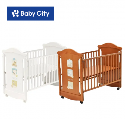 娃娃城 Baby City - 動物熊搖擺嬰兒中床 + 床墊 (兩色可選)