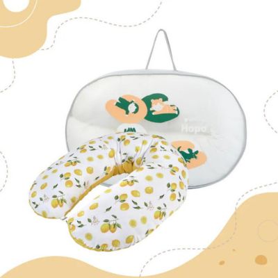 【unilove】Hopo多功能孕哺枕-經典系列-甜甜檸檬(枕套+枕芯)