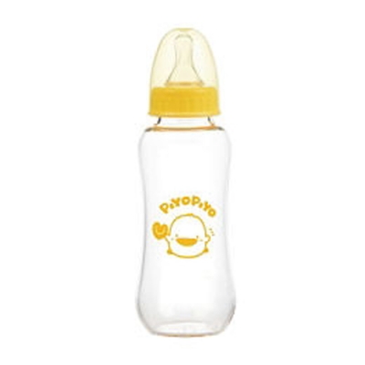 PiyoPiyo黃色小鴨 質厚輕感標準玻璃奶瓶250ml