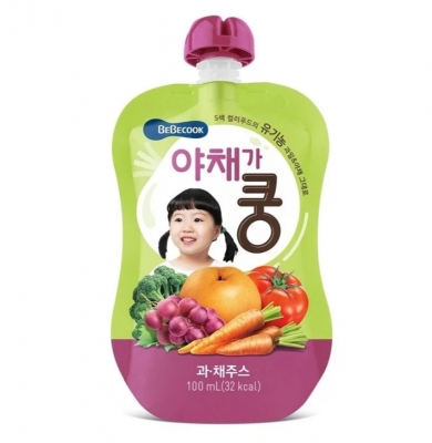 韓國BEBECOOK 寶膳 嬰幼兒綜合蔬果汁(100ml)